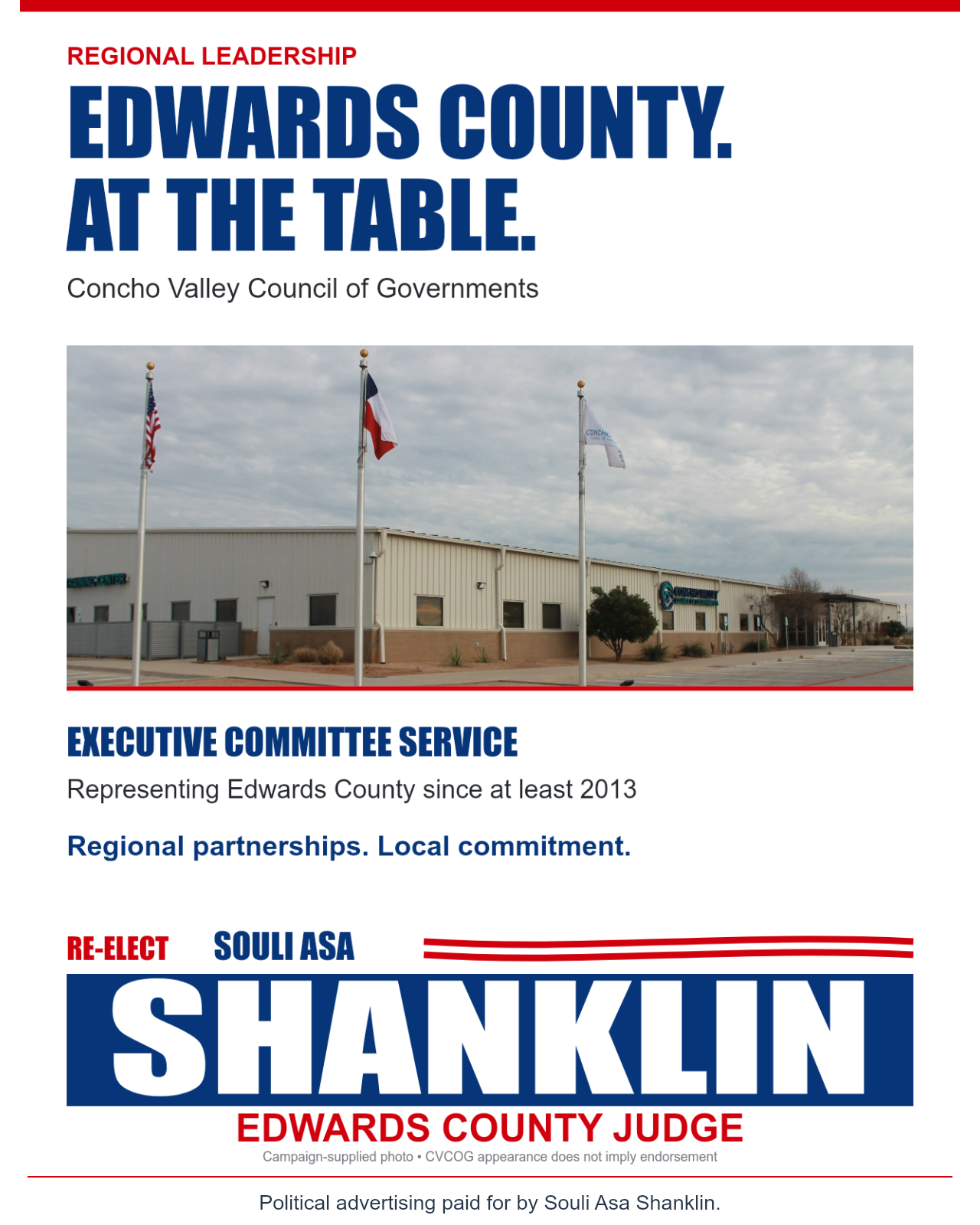 Campaign graphic highlighting Souli’s regional service with CVCOG